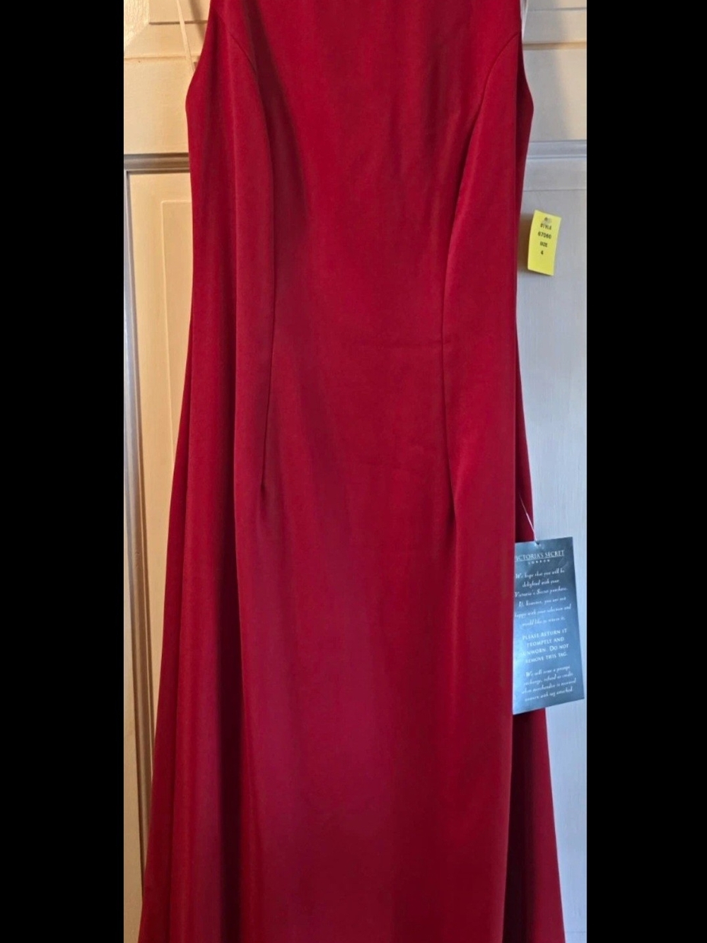 Vintage 90's Victoria Secret Hugo Buscati Red Evening Gown Dress NWT SZ 0-2/XS